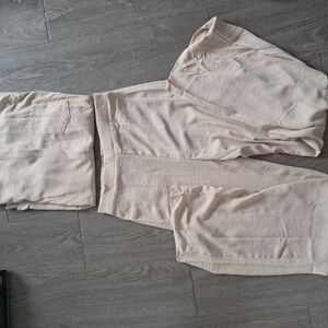 Fashion Nova Cream Wide Leg Pants